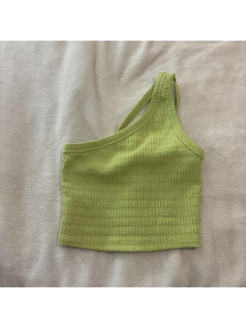 American Eagle Women's Green Crop-top